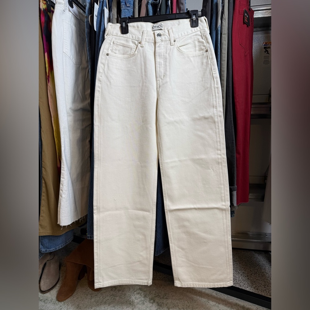 Etica Cream Wide-Leg Jeans - Picture 4 of 6